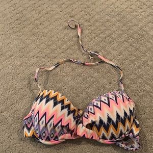multicolored bathing suit top